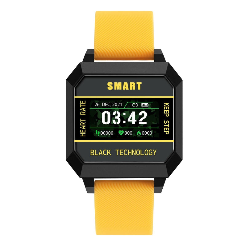 0.96 Inch Tft Screen Life Waterproof Smart Watch Support Sleep Monitoring / Heart Rate Monitoring / Blood Pressure Monitoring / Pulse Reminder - Yellow