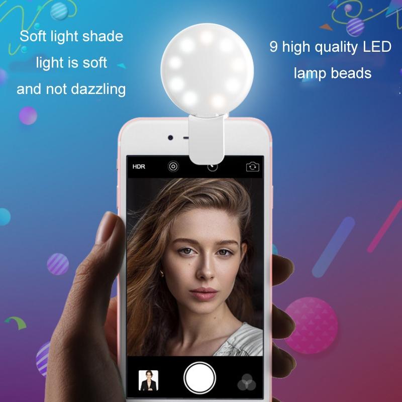2-Pack Led Selfie Light For Mobile Phone Photography - Pink