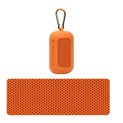 Portable Quick Dry Sports Towel Set with Silicone Sleeve and Storage Bag - 30x80cm - Orange - 30X80Cm