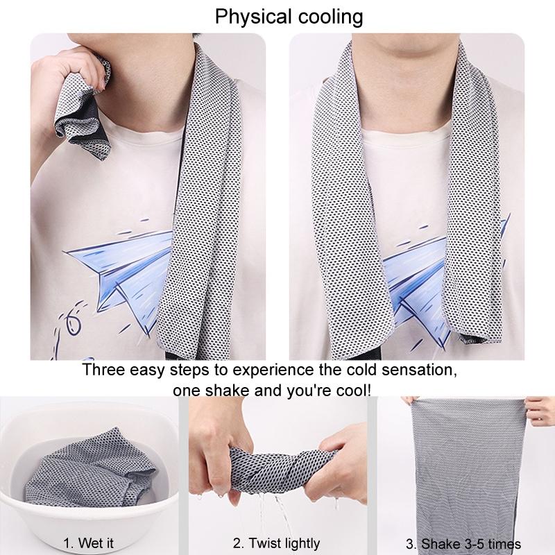 Portable Quick Dry Sports Towel Set with Silicone Sleeve and Storage Bag - 30x80cm - Orange - 30X80Cm