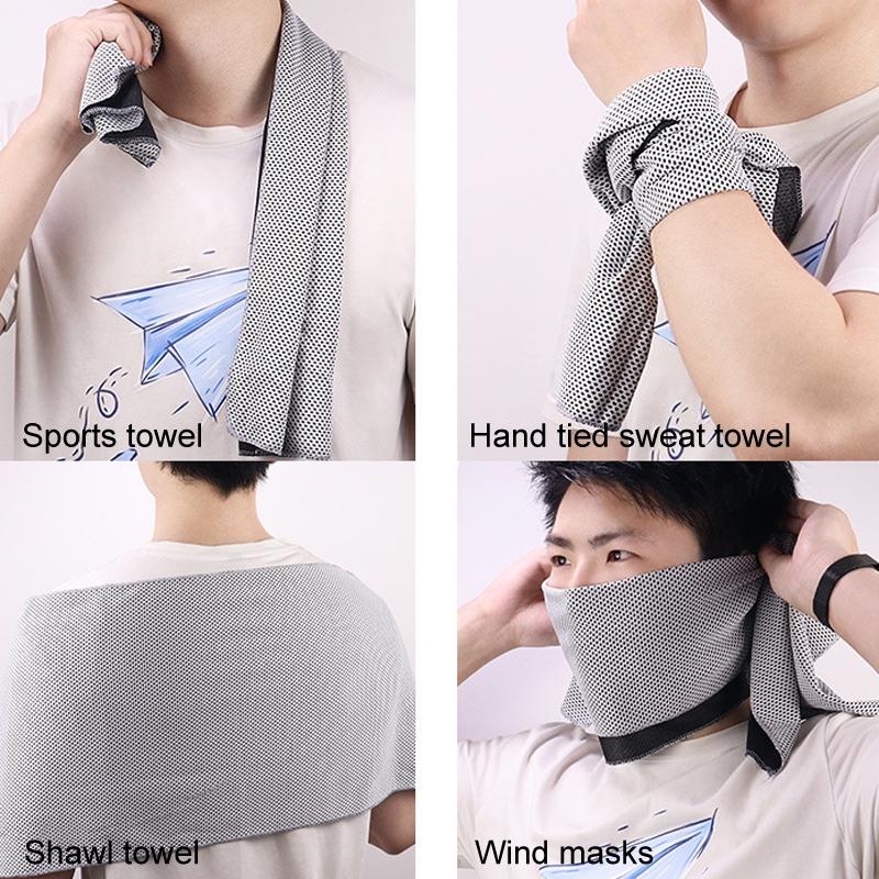 Portable Quick Dry Sports Towel Set with Silicone Sleeve and Storage Bag - 30x80cm - Orange - 30X80Cm