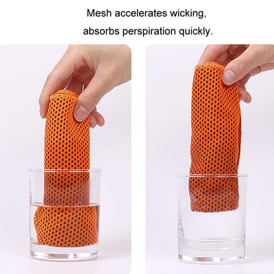 Portable Quick Dry Sports Towel Set with Silicone Sleeve and Storage Bag - 30x80cm - Orange - 30X80Cm