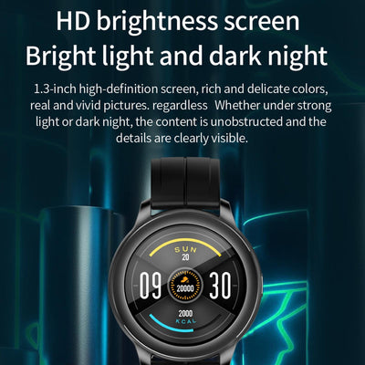 1.3 Inch Ips Colour Screen Ip67 Waterproof Smart Watch Support Sleep Monitor / Heart Rate Monitor / Blood Pressure Monitor - Blue