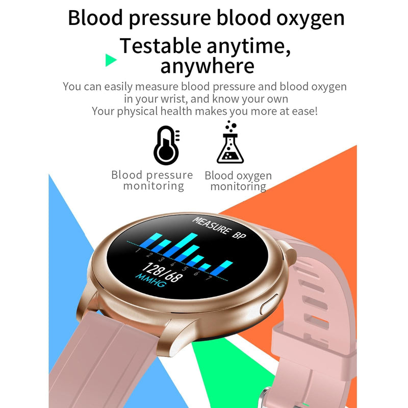 1.3 Inch Ips Colour Screen Ip67 Waterproof Smart Watch Support Sleep Monitor / Heart Rate Monitor / Blood Pressure Monitor - Blue
