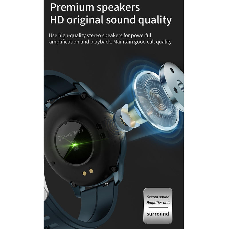 1.3 Inch Ips Colour Screen Ip67 Waterproof Smart Watch Support Sleep Monitor / Heart Rate Monitor / Blood Pressure Monitor - Blue