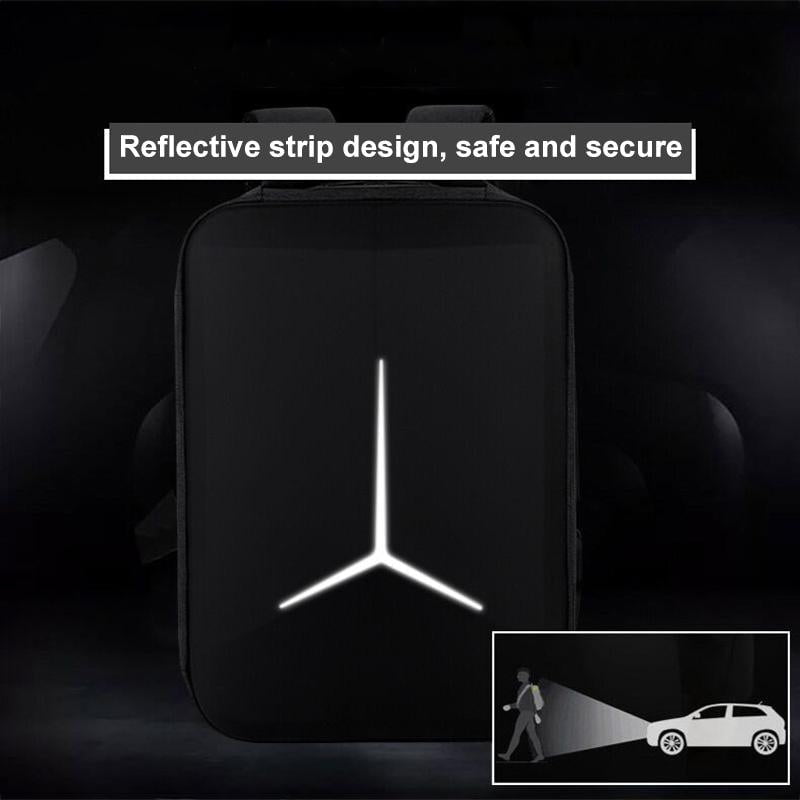 Waterproof Business Laptop Backpack With Usb Port - Multifunctional - Navy Blue - 15 Inch