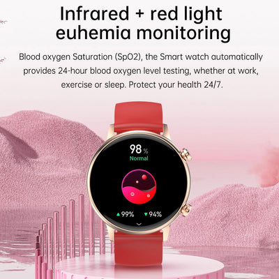 1.1 Inch Smart Stainless Steel Band Watch Support Bluetooth Call / Blood Oxygen Monitoring - Black
