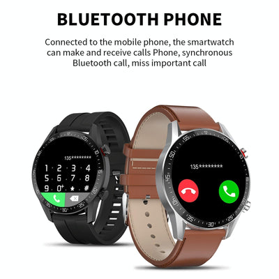 1.28 Inch Ips Screen Smart Watch With Bluetooth Call & Sleep Monitoring - Brown