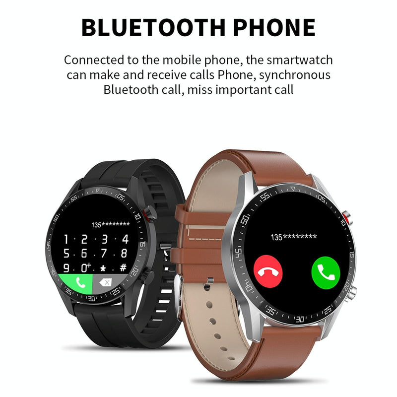 1.28 Inch Ips Screen Smart Watch With Bluetooth Call & Sleep Monitoring - Brown