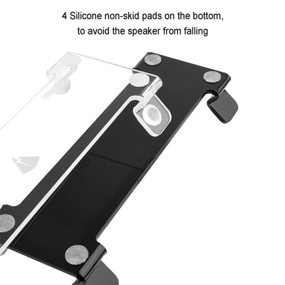 Anti-vibration Desktop Bracket for Bluetooth Speaker - Universal Acrylic Design - Transparent