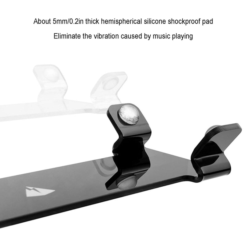 Anti-vibration Desktop Bracket for Bluetooth Speaker - Universal Acrylic Design - Transparent
