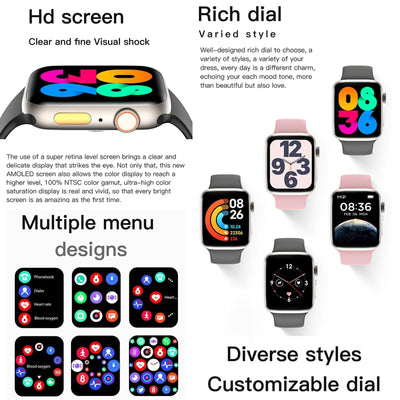 2.01 Inch Waterproof Smart Watch Bt Call / Heart Rate / Blood Pressure / Blood Oxygen - Pink Gold