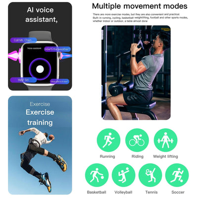 2.01 Inch Waterproof Smart Watch Bt Call / Heart Rate / Blood Pressure / Blood Oxygen - Pink Gold