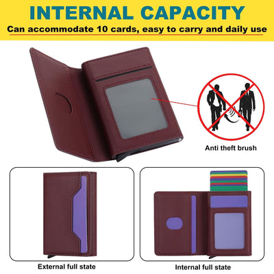 10x6x3cm Secure Brush Card Bag - Compact and Protective - Brown