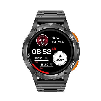 1.43 Inch Amoled Round Screen Steel Strap Smart Watch - Gold