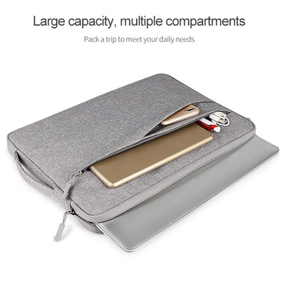 13.3 Inch Polyester Laptop Liner Bag with Small Bag - Ideal for Notebooks - Deep Space Gray