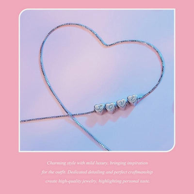 925 Sterling Silver Platinum Plated Love Letters Diy Beads In - O