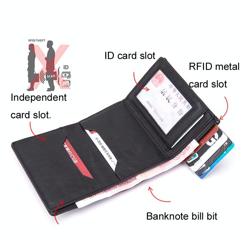 Rfid-blocking Aluminum Card Holder - Secure & Compact - Mad Horse Black