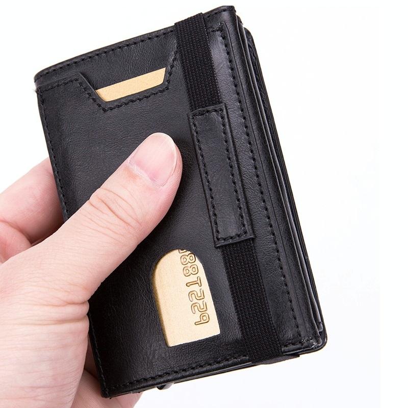 Rfid-blocking Aluminum Card Holder - Secure & Compact - Mad Horse Black