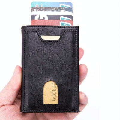 Rfid-blocking Aluminum Card Holder - Secure & Compact - Mad Horse Black