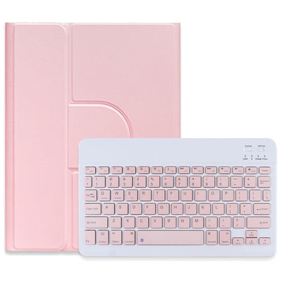 360 Degree Rotatable Bluetooth Keyboard Leather Case - Square Button - Mist Blue - For Ipad 10Th Gen 10.9 2022