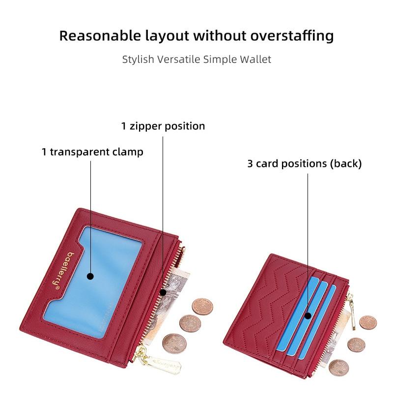 Light & Thin Card Bag Multifunctional Coin Purse - Red