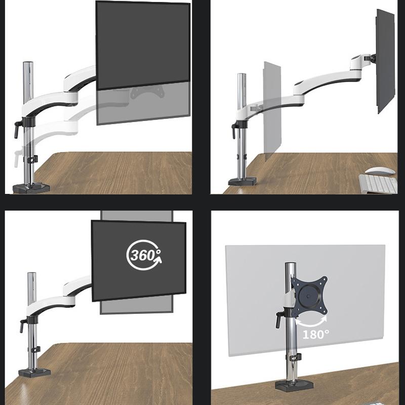 Rotating Aluminum Monitor Bracket for Lifting Lcd - Perforation