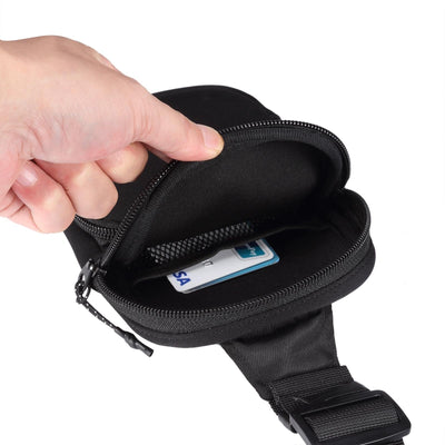 Universal Nylon Chest Bag For 5.5 Inch -7.2 Inch Phones Fashionable And Functional - Grey