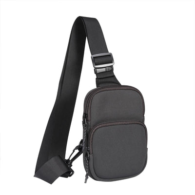 Universal Nylon Chest Bag For 5.5 Inch -7.2 Inch Phones Fashionable And Functional - Grey