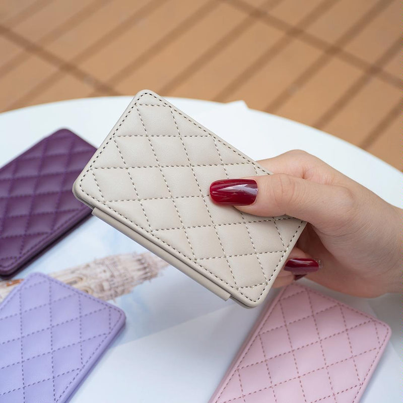 Rhombus Pattern Card Bag Back Sticker For Mobile Phones - Pink