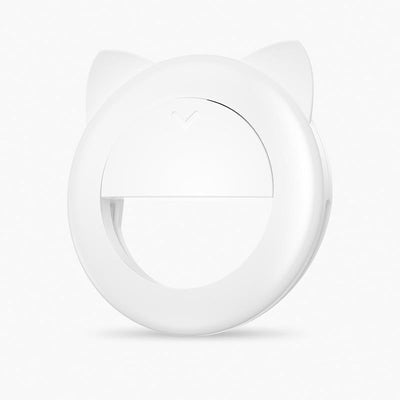 2-pack Large-capacity Live Video Conference Ring Light for Mobile Phone Selfies - Cat Ears