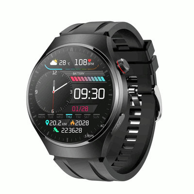 1.43 Inch Amoled Ip67 Smart Call Watch Support Ecg / Body Temperature / Blood Glucose Monitoring - Silver