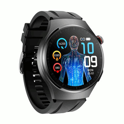 1.43 Inch Amoled Ip67 Smart Call Watch Support Ecg / Body Temperature / Blood Glucose Monitoring - Silver