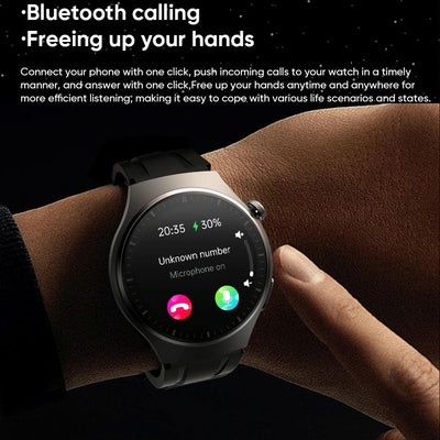 1.43 Inch Amoled Ip67 Smart Call Watch Support Ecg / Body Temperature / Blood Glucose Monitoring - Silver