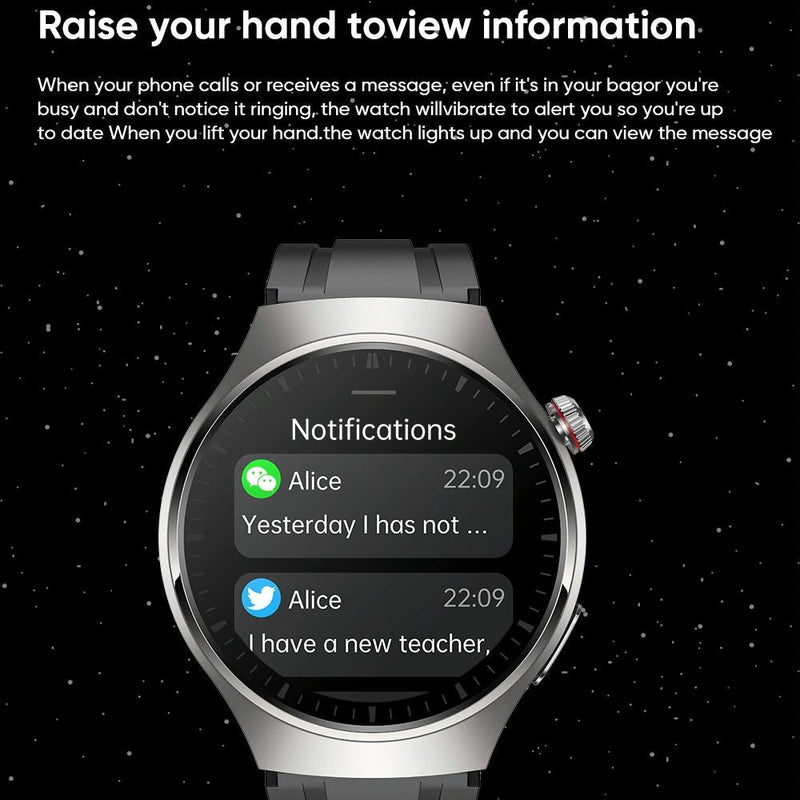 1.43 Inch Amoled Ip67 Smart Call Watch Support Ecg / Body Temperature / Blood Glucose Monitoring - Silver