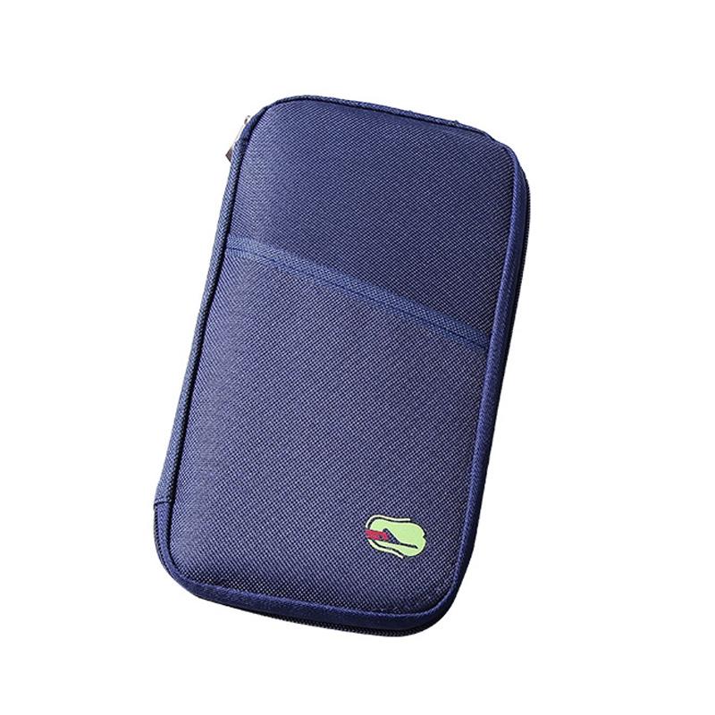 Multifunctional Travel Document Bag Passport & Ticket Holder - Blue