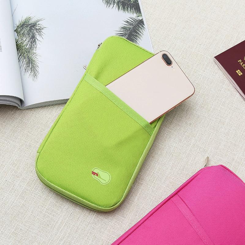 Multifunctional Travel Document Bag Passport & Ticket Holder - Blue