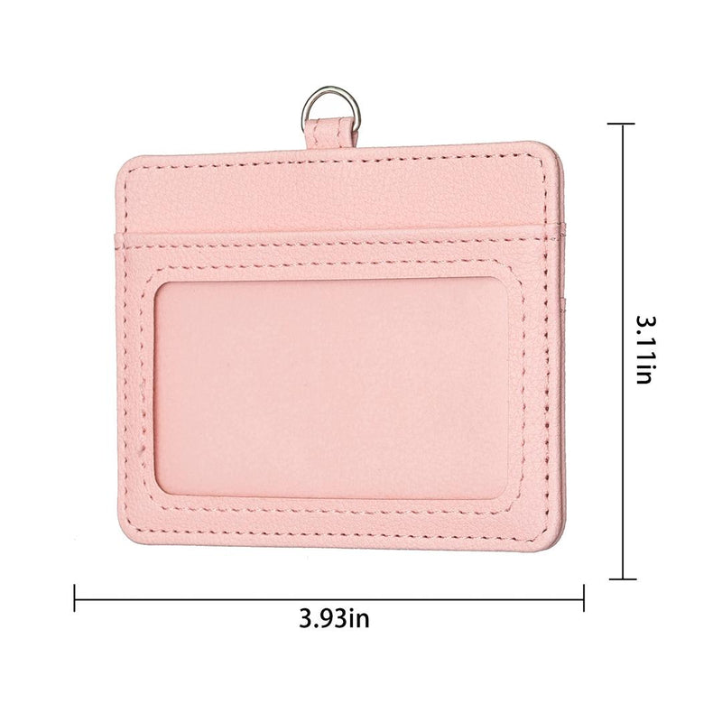 Horizontal Id Card Bag & Lanyard - Pink