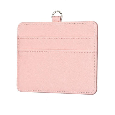 Horizontal Id Card Bag & Lanyard - Pink