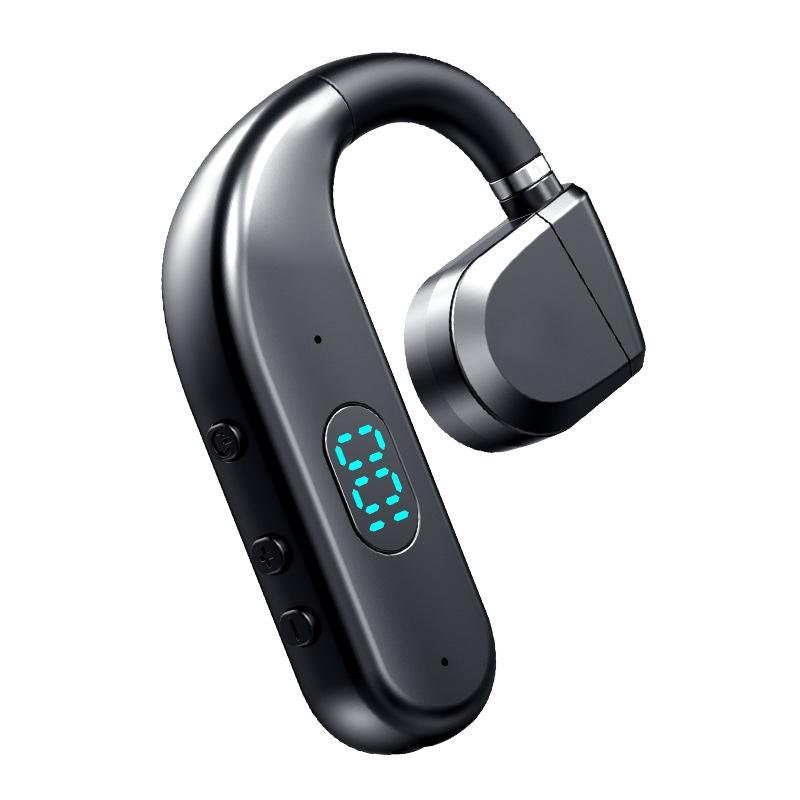 Wireless Bluetooth Headphone with Digital Display - Black - Midnight Blue