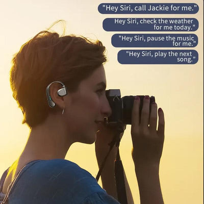 Wireless Bluetooth Headphone with Digital Display - Black - Midnight Blue