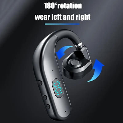 Wireless Bluetooth Headphone with Digital Display - Black - Midnight Blue
