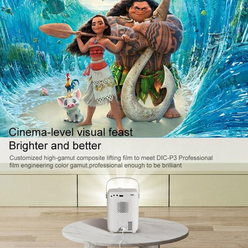 Portable Smart Led Projector - 720P Hd 113 Lumens - Black