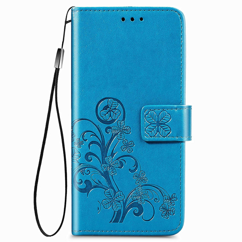 Embossed Leather Phone Case for Samsung Galaxy z Fold 4 with Four Leaf Clasp - Rose Gold