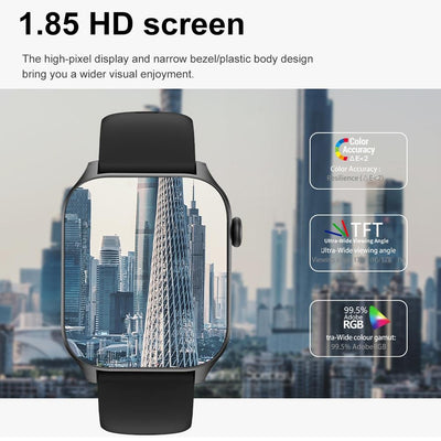 1.85 Inch Ip67 Waterproof Sports Health Monitoring Bluetooth Call Smart Watch - Pink