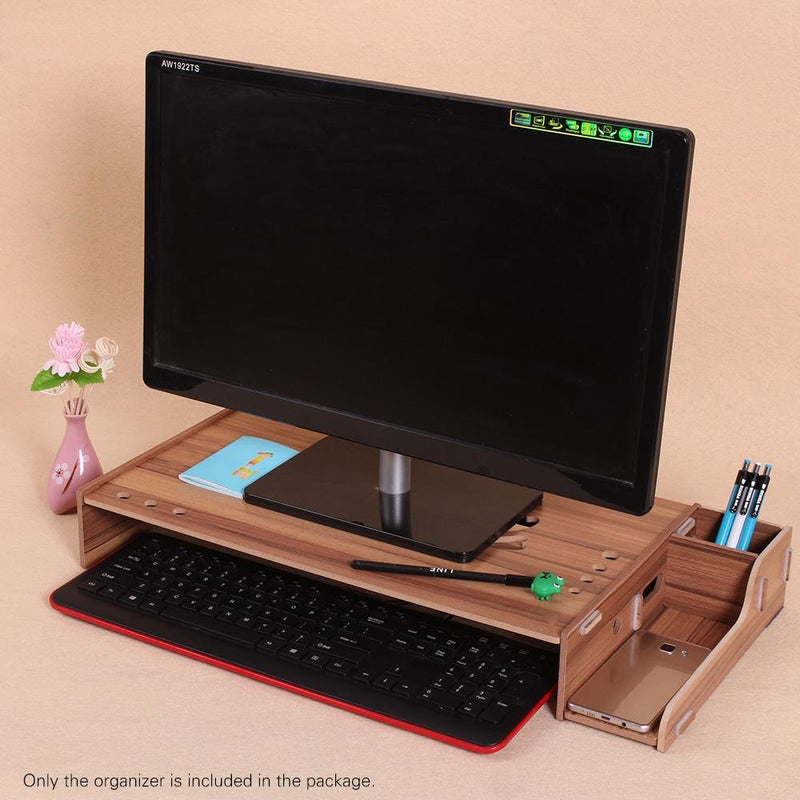 Wood Monitor Stand with Keyboard Storage - Tbd049404601B