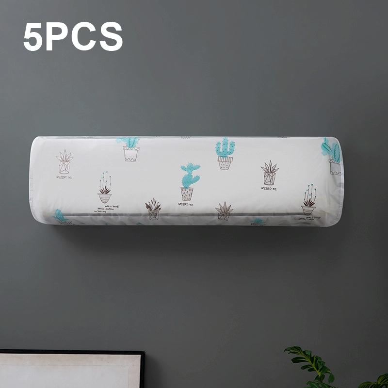 5-Pack Hanging Ac Dust Cover - 95X20X31Cm - Thickened - Green Plant Fairy