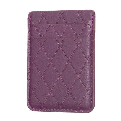 Diamond Lattice Card Bag Sticker For Mobile Phones - Pink