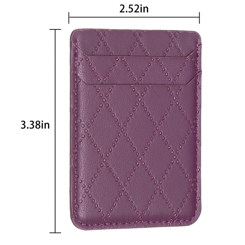 Diamond Lattice Card Bag Sticker For Mobile Phones - Pink