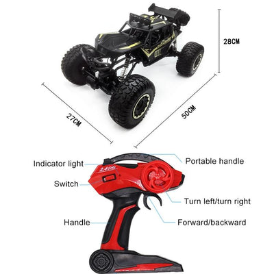 1:8 Alloy Remote Control Climbing Car Off-road Vehicle Toy - Black